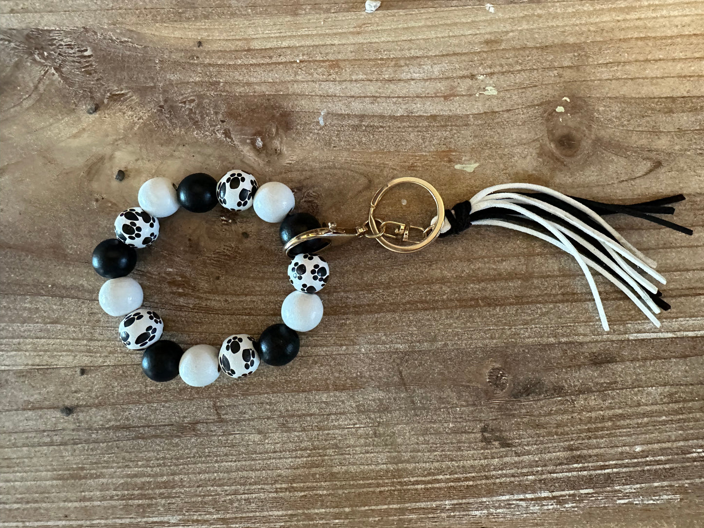 Black & White Checked Wristlet