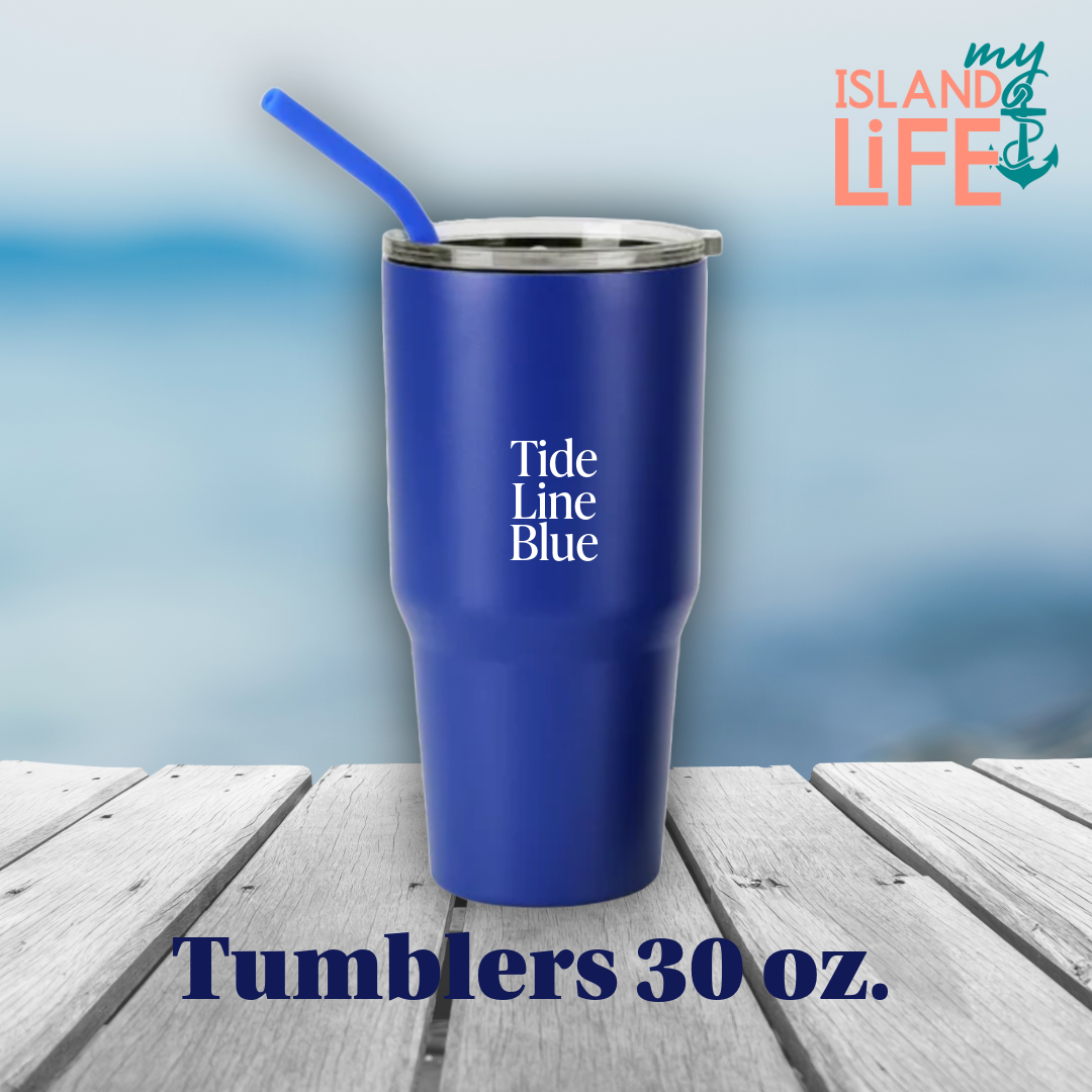 30 oz tumbler in blue