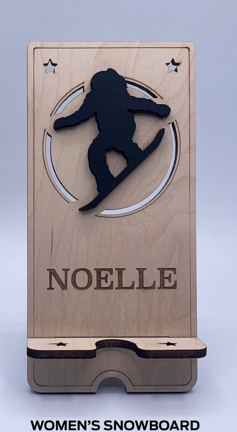 Snowboarding Cell Phone Stand