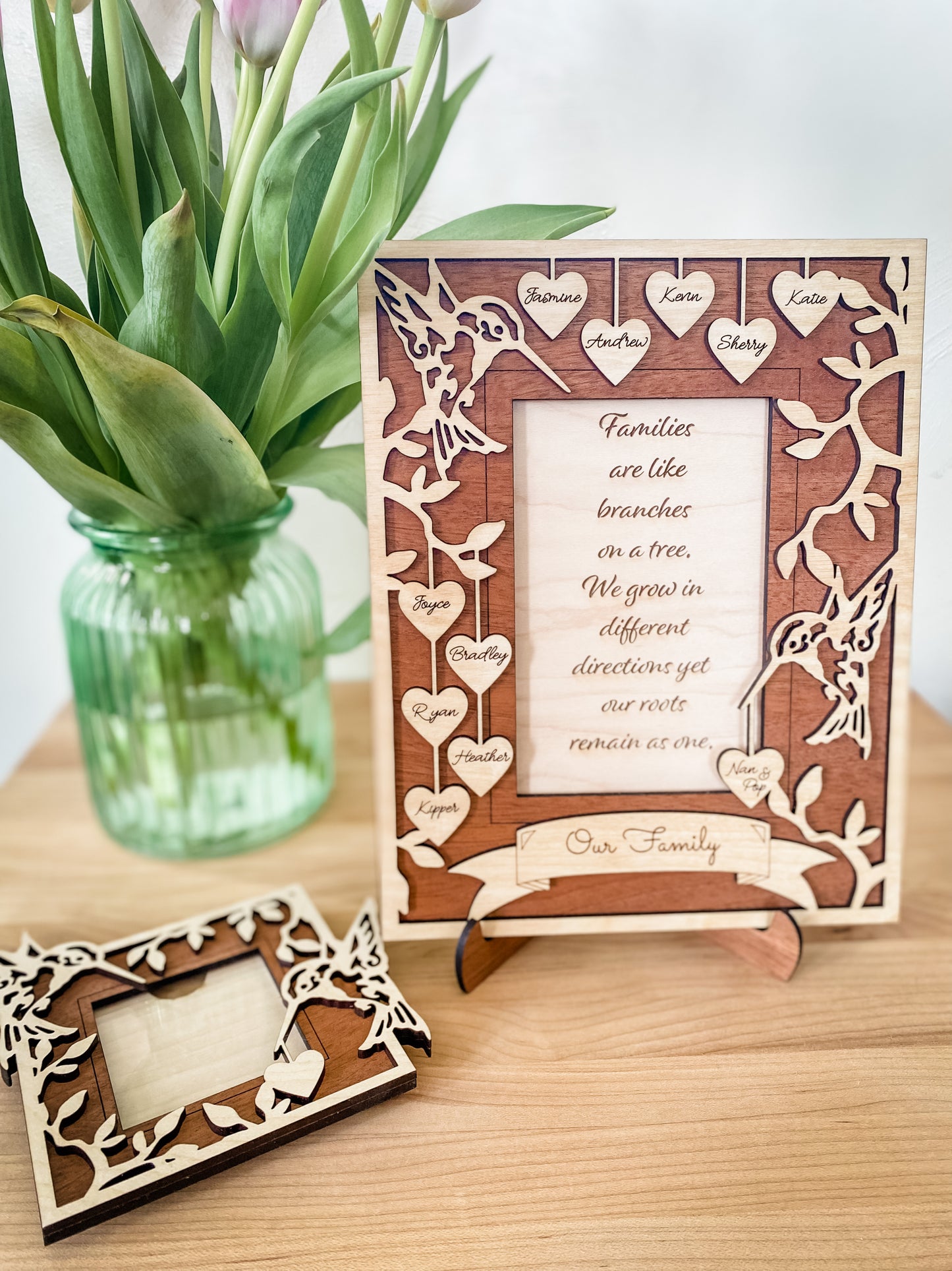 Hummingbird Hanging Hearts