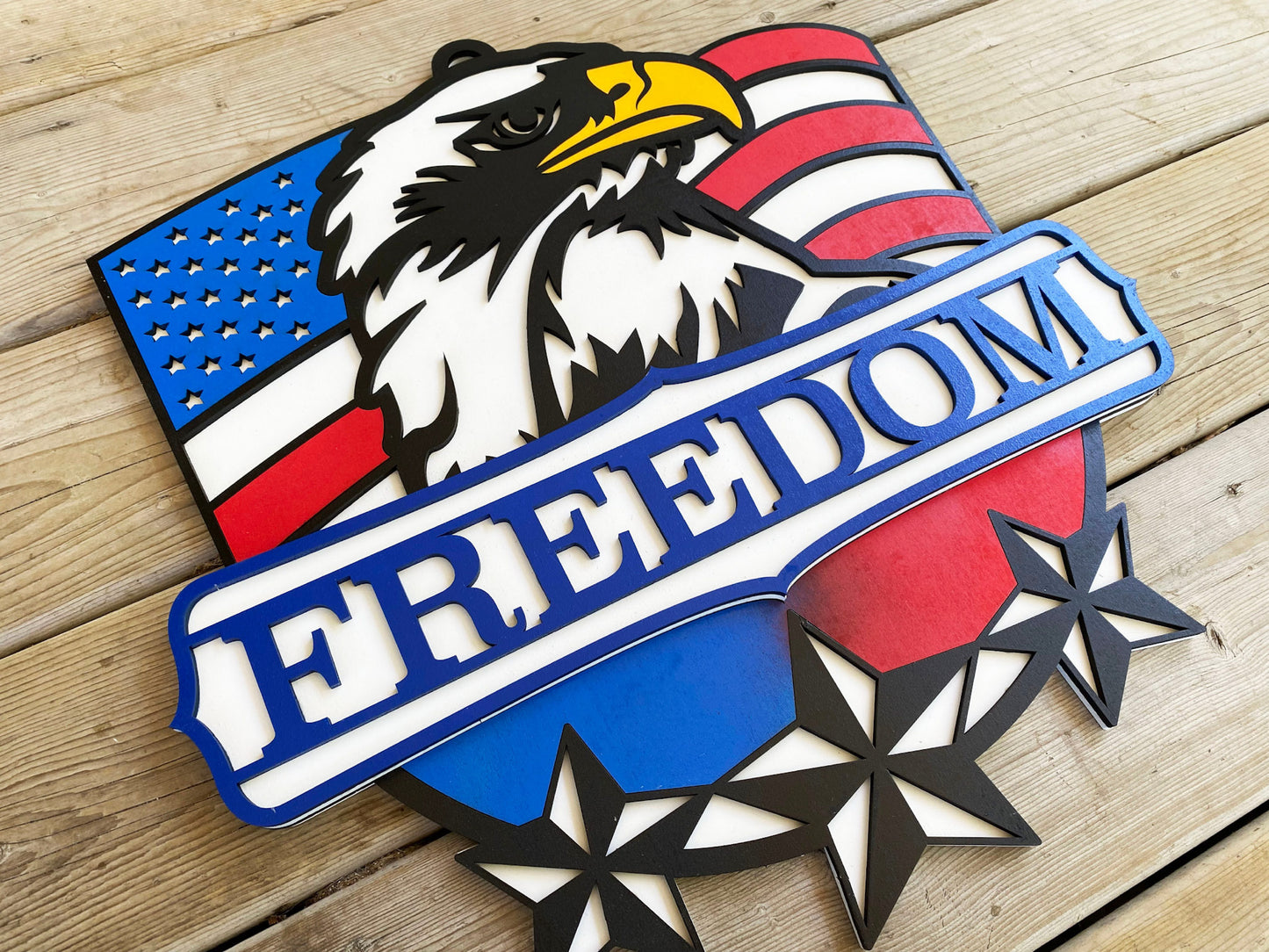 Eagle with Flag Sign