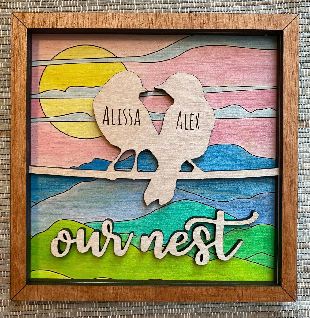 Bird Family Frame
