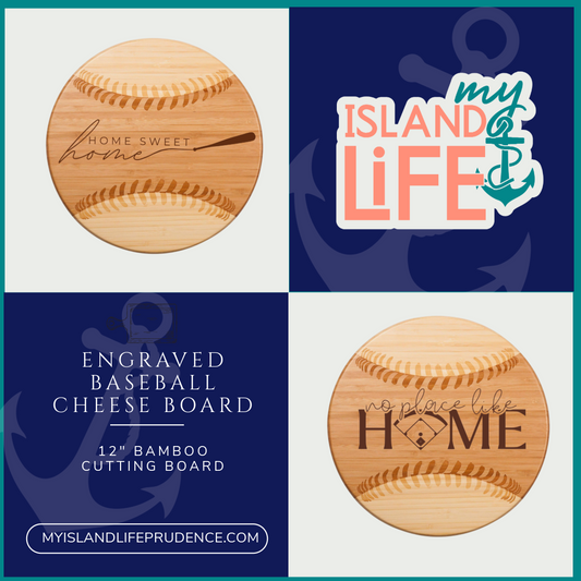 Baseball Cheese Board – Personalized Bamboo Serving Board