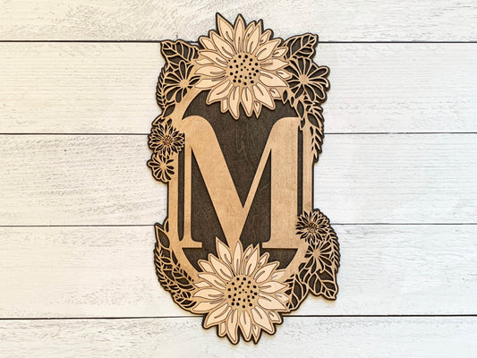 Sunflower Monogram Signs