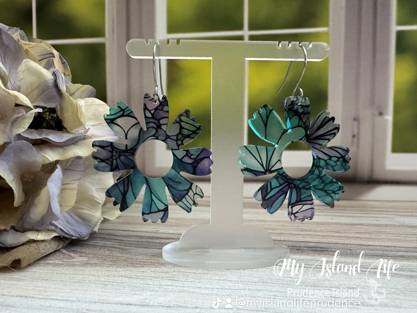 Watercolor Flower Earrings