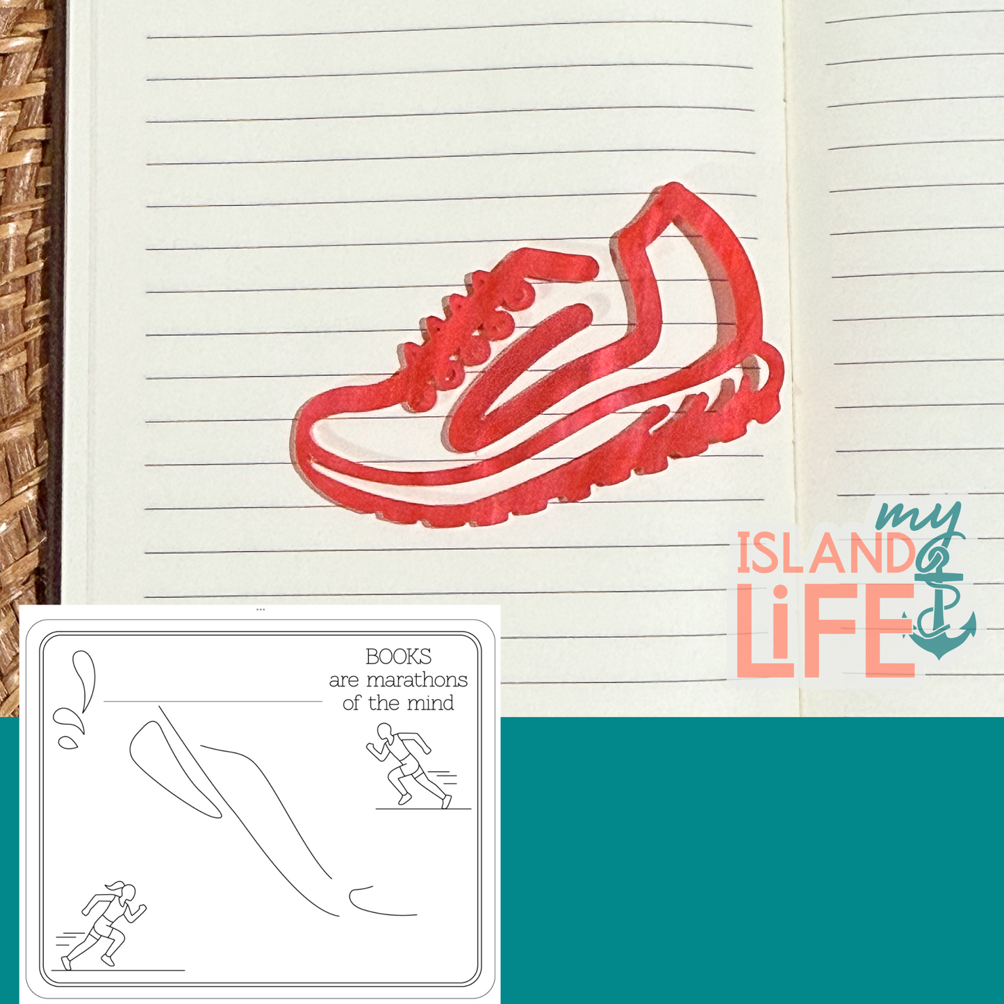 Running Sneaker Bookmark