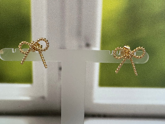 Gold Bows Earrings