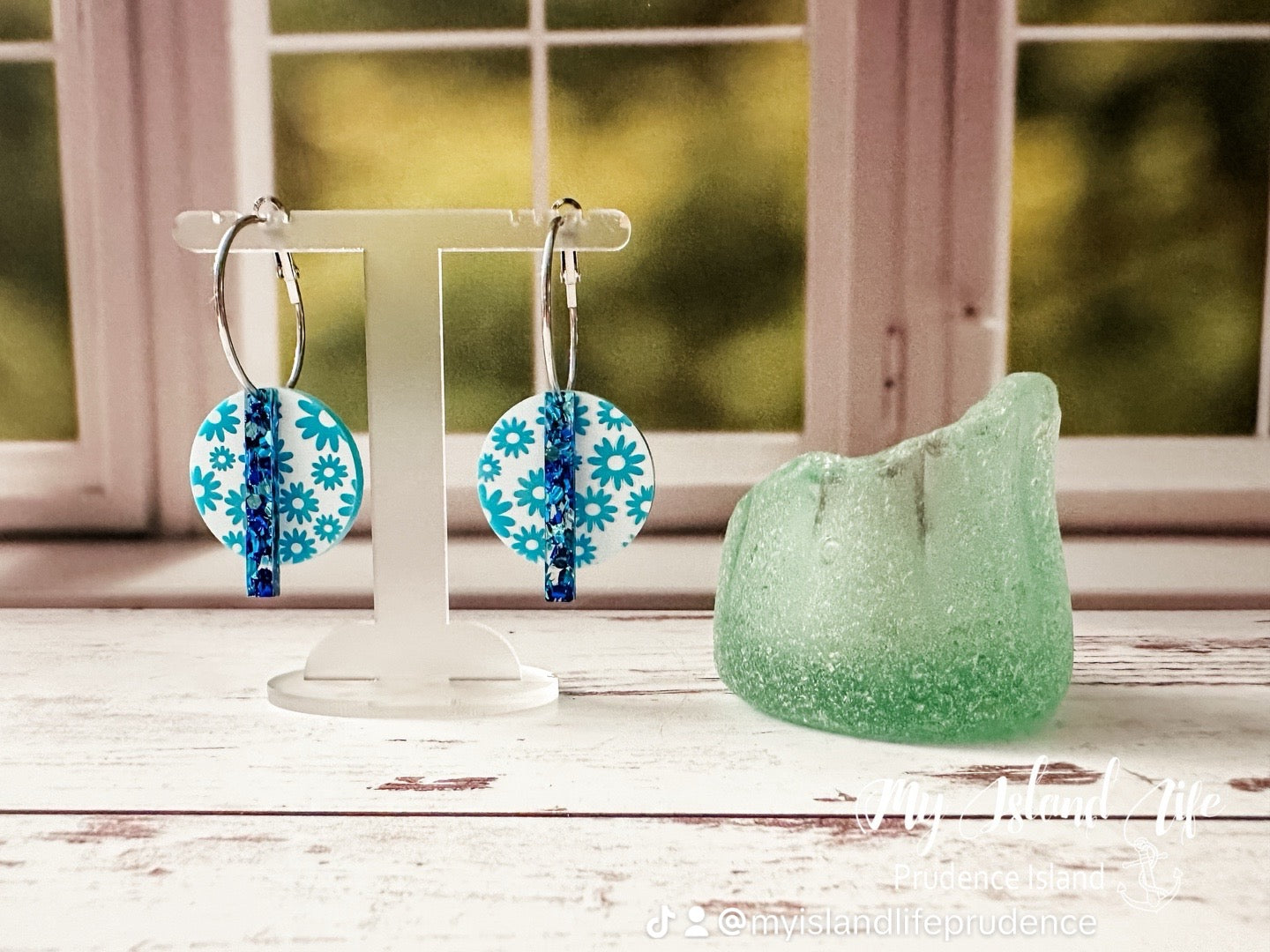 Modern Teal Earrings