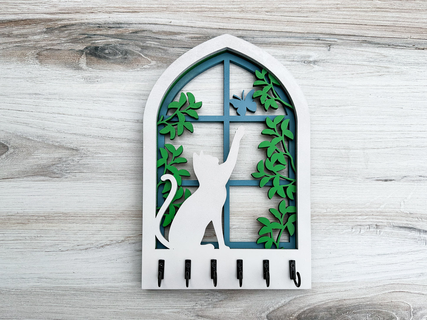 Cat & Butterfly Arch Key Holders