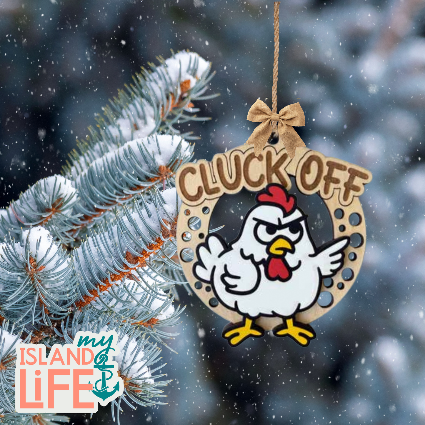 Cluck Off Ornament