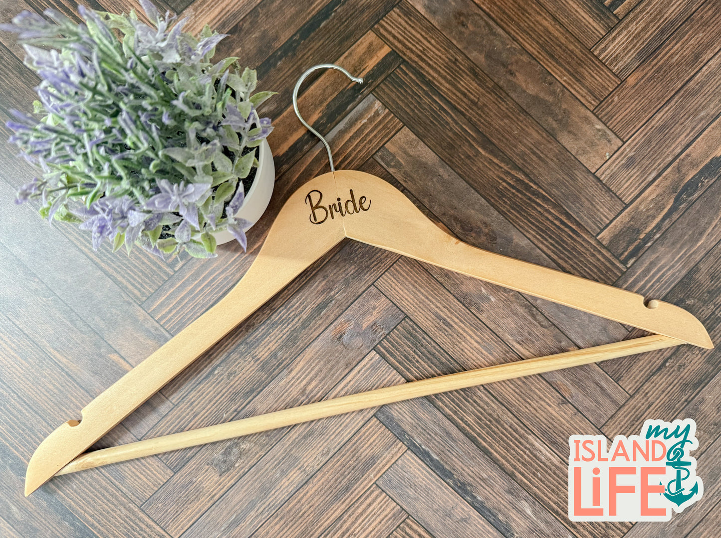 Laser engraved hanger for graduation or promotion