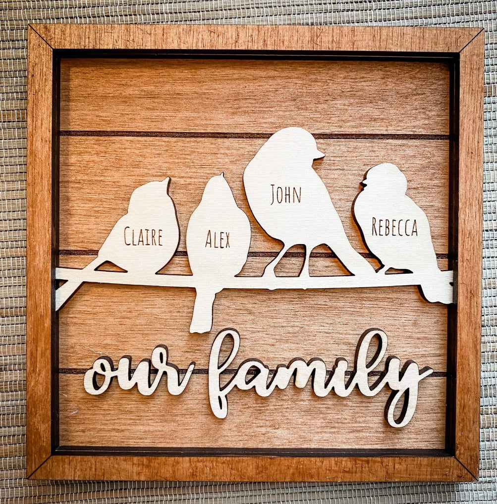 Bird Family Frame