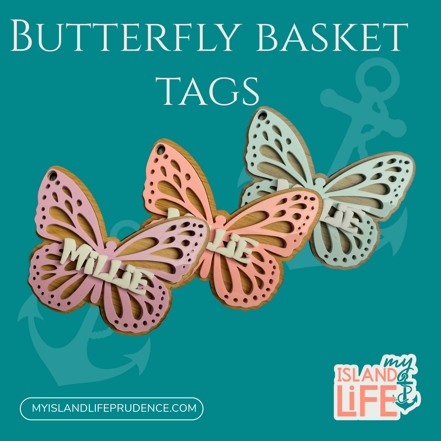 Butterfly Basket Tags