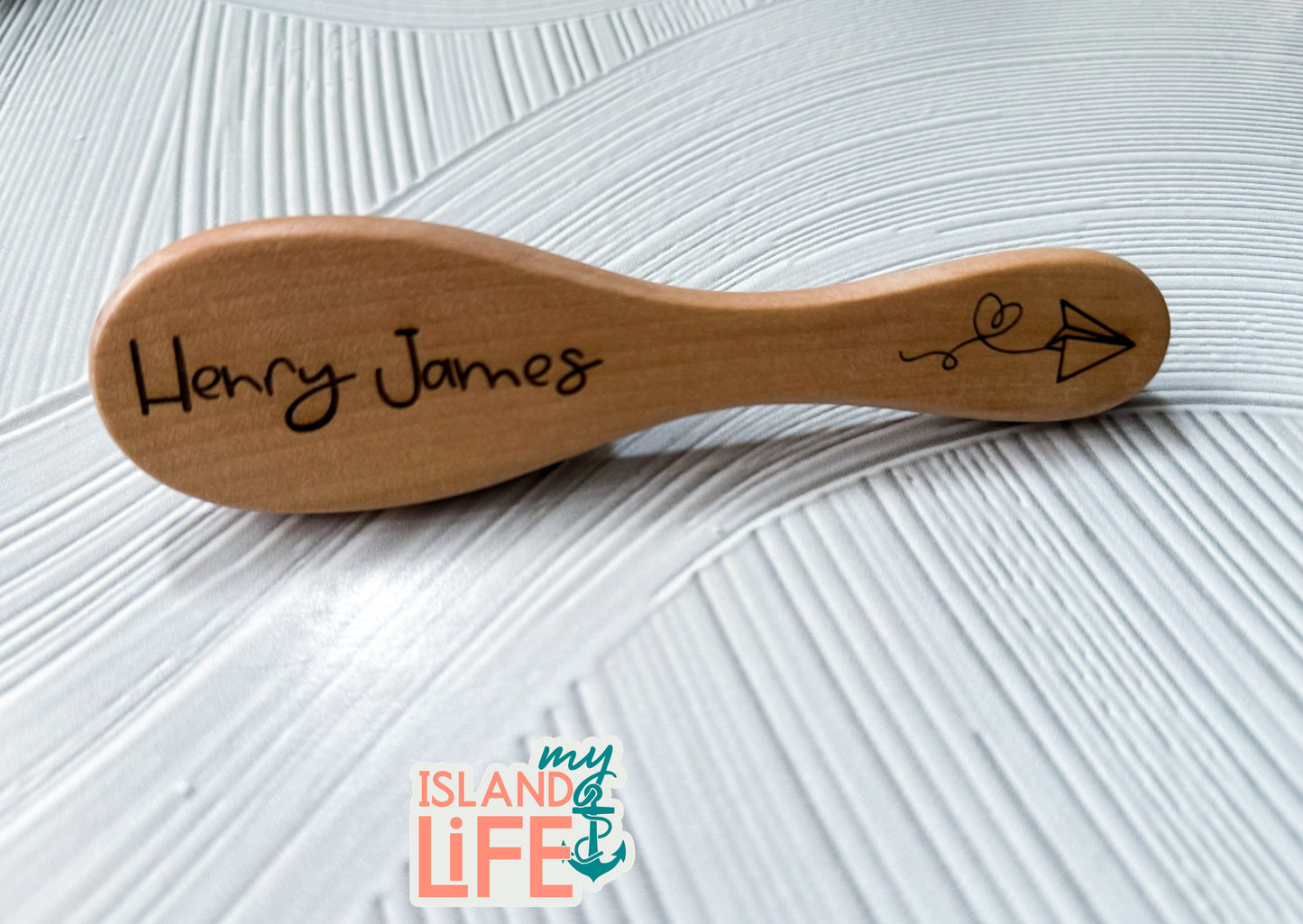 Personalized Wooden Baby Brush