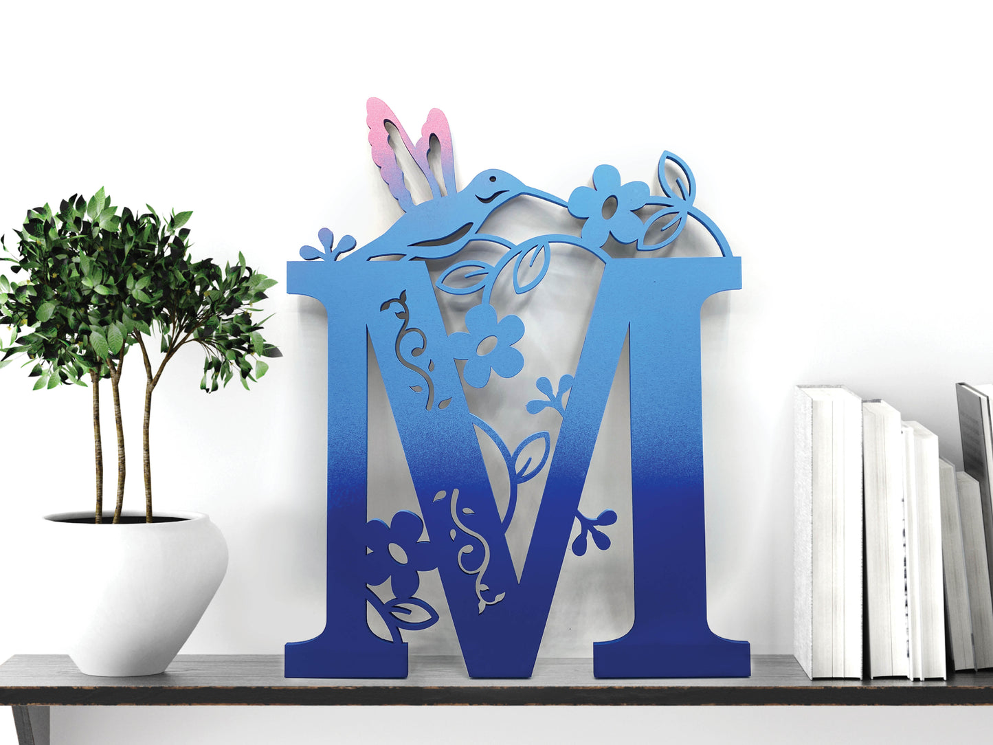 Hummingbird Monogram Sign
