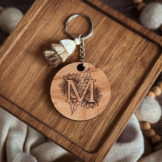 Sunflower Alphabet Engraving