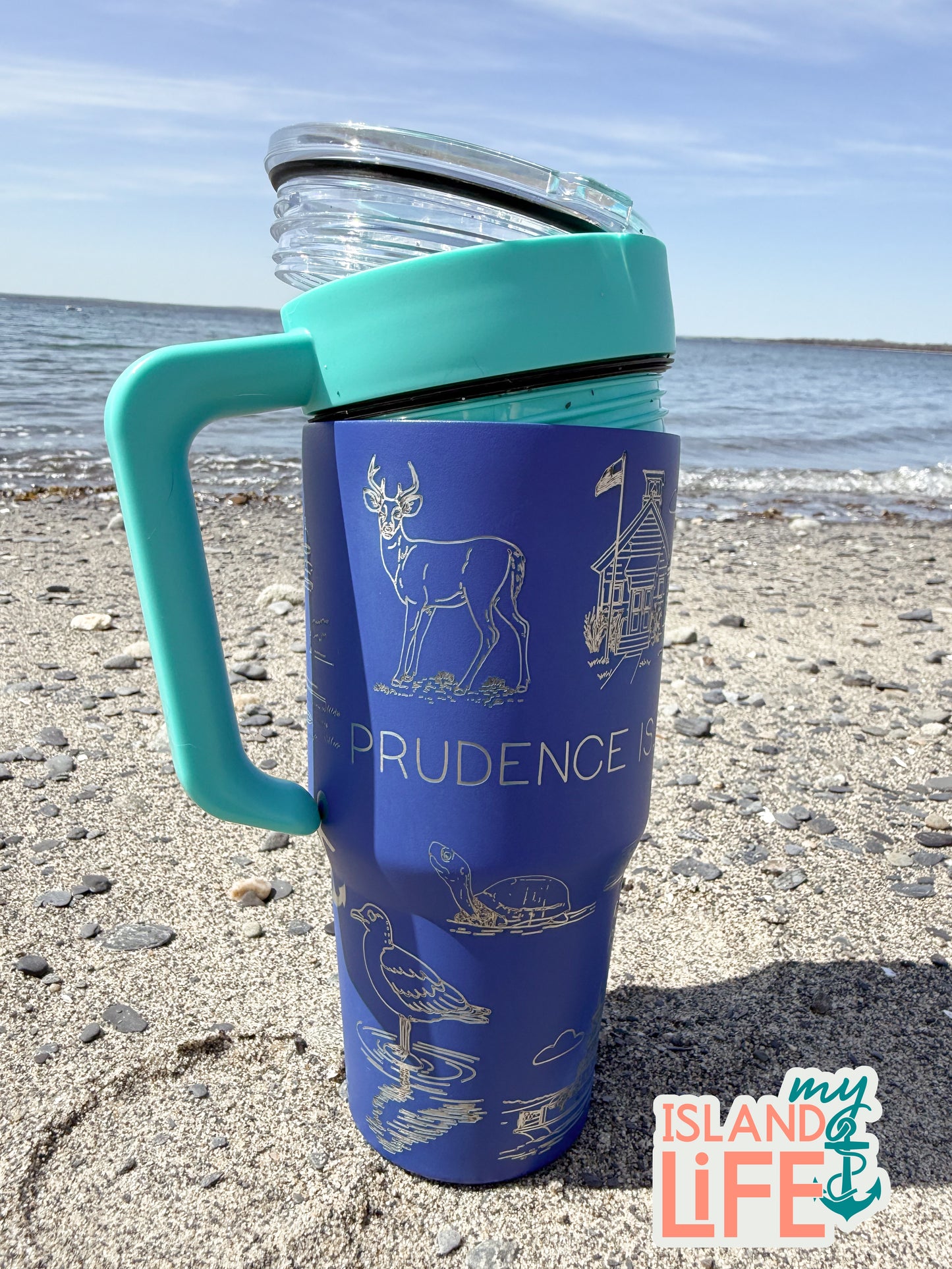 Prudence Island engraved tumbler