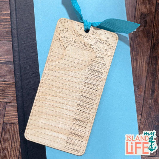 Reading Year Bookmark - Wooden Book Tracker (Double-sided)