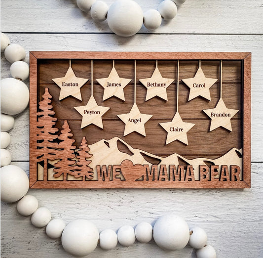 Hanging Stars Family Frame