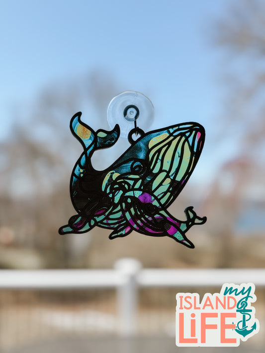 Whale Mom and Baby Suncatcher