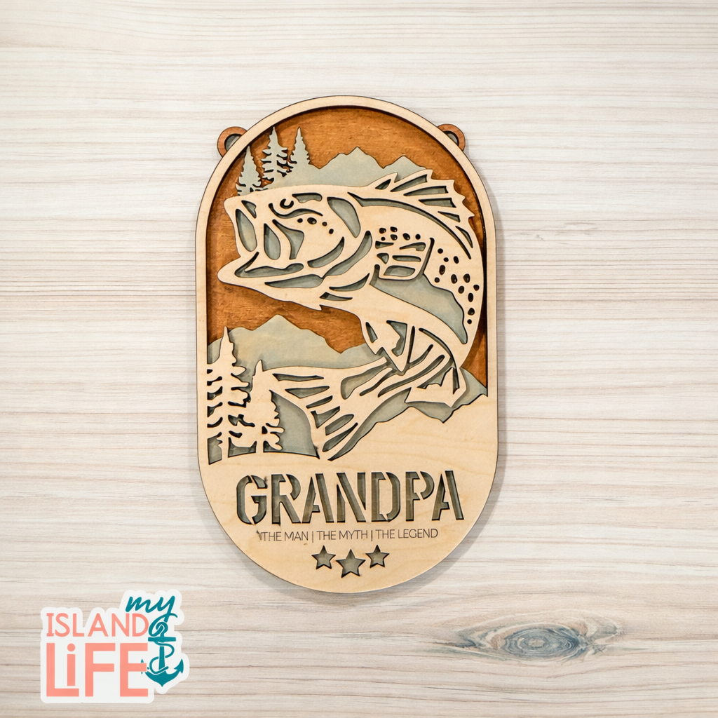 Dad Keepsake Wall Sign – Fishing Design