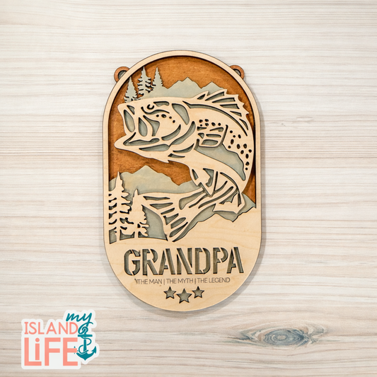 Dad Keepsake Wall Sign – Fishing Design