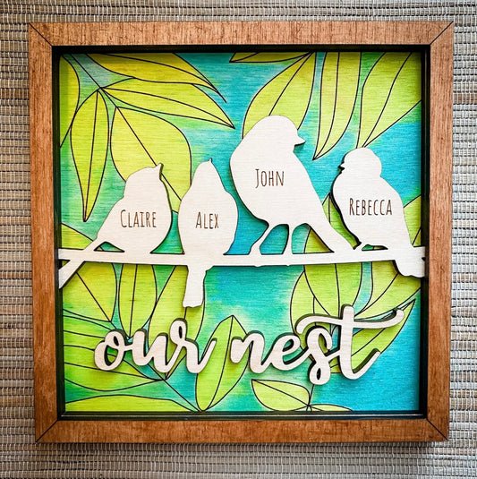 Bird Family Frame