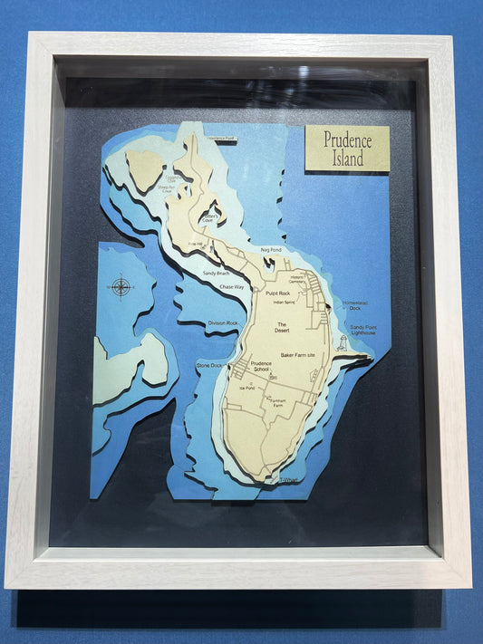 Prudence Island Water Depth Map