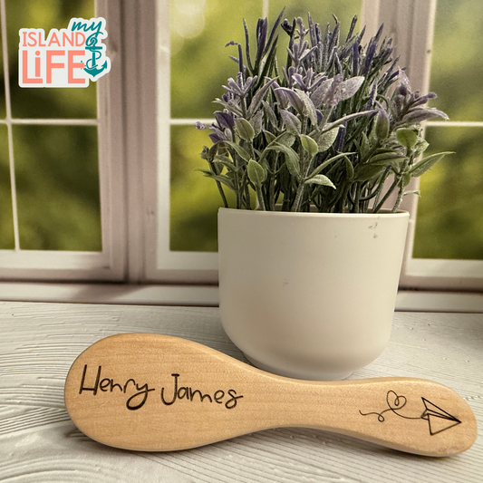 Personalized Wooden Baby Brush