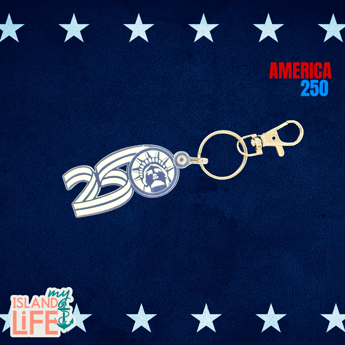 America Keychains America 250 Patriotic Keychain Collection | My Island Life