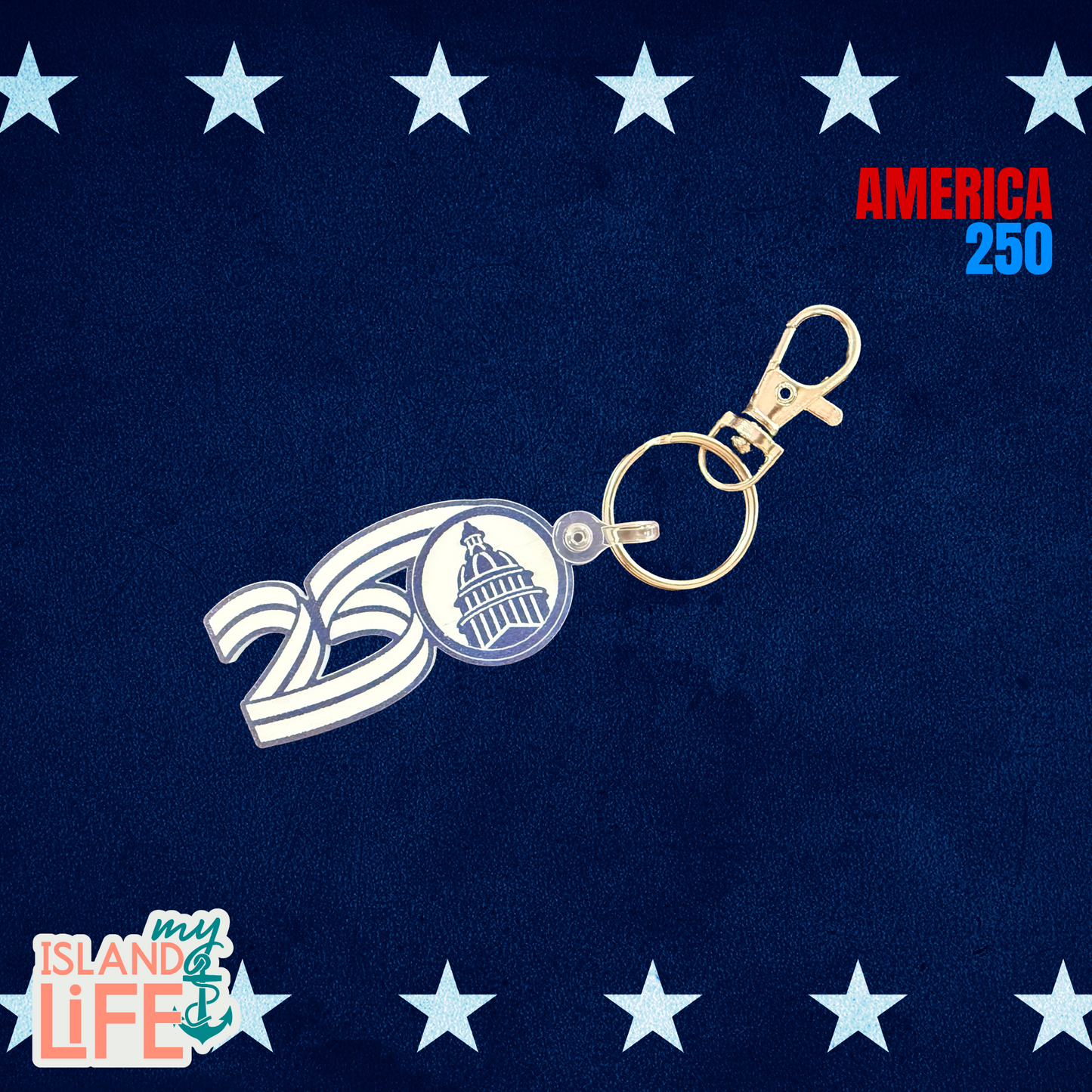 America 250 Patriotic Keychain Collection