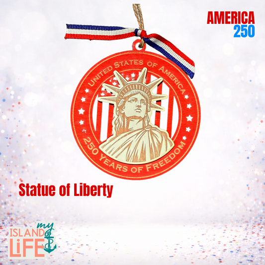America 250 Wooden Ornament – Statue of Liberty