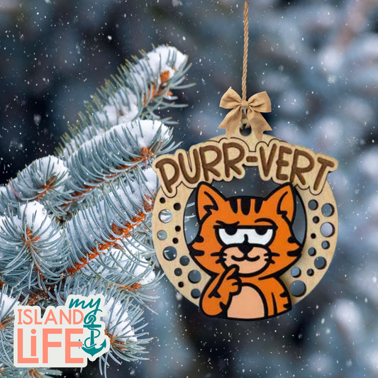 Purr-vert Ornament