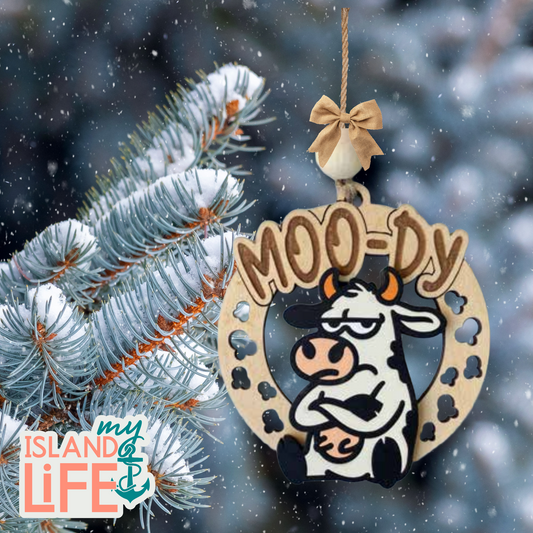 Moo-dy Ornament