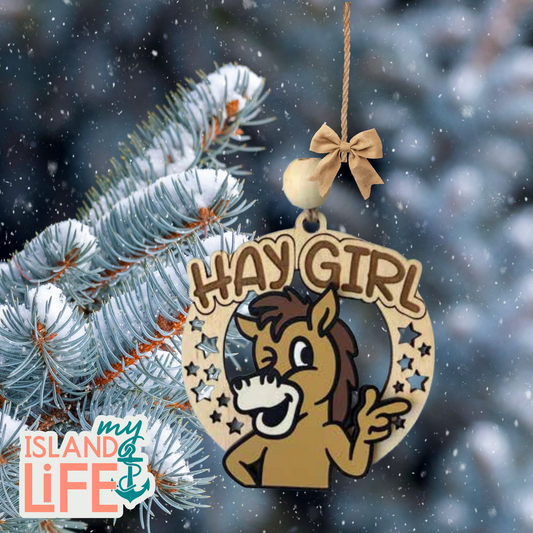 Hay Girl Ornament
