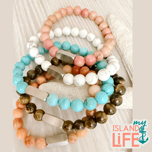 Driftwood Bar Bracelet | Personalized Natural Stone Bracelet