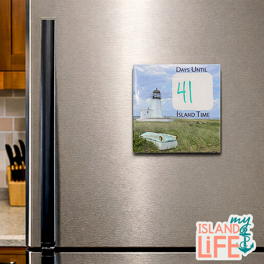 Prudence Island Countdown Tile – Days Until Island Time (Reusable Dry Erase)