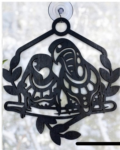 Lovebirds Suncatcher