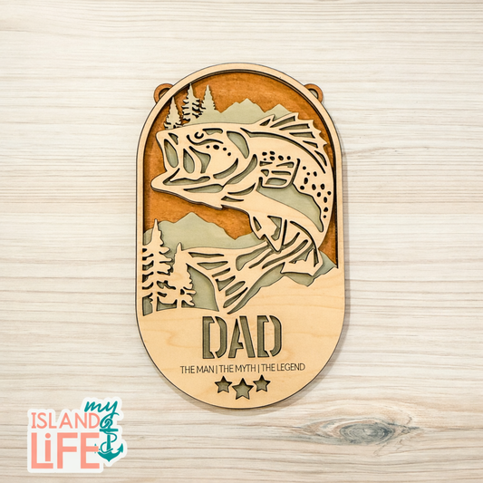Dad Keepsake Wall Sign – Fishing Design