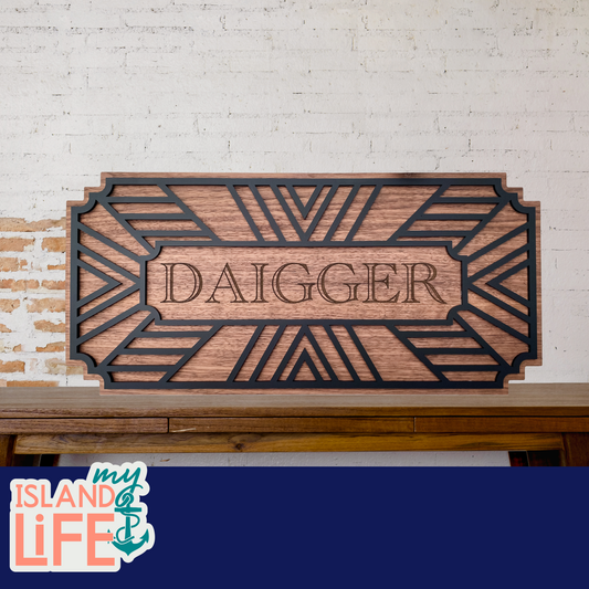 Art Deco Family Name Sign – Personalized Wall Art or Celebration Calendar