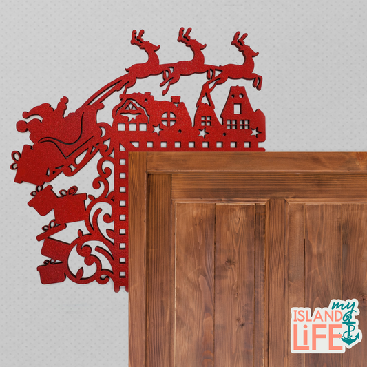 Santa Sleigh Trim Corner
