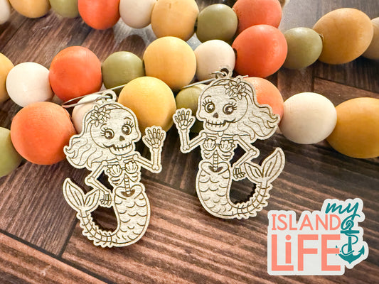 Skeleton Mermaid Earrings