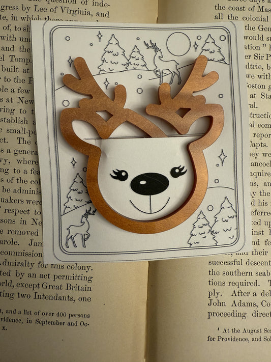 Reindeer Girl Bookmark