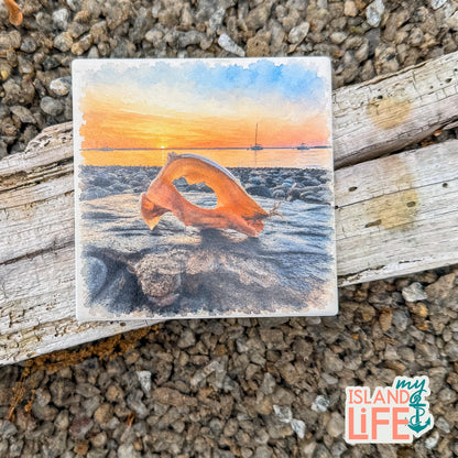 Capturing Rhode Island in Watercolor | Ceramic Coaster Set