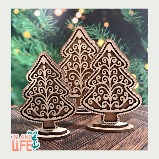 Tree Trio Bundle  – Rustic Gingerbread Collection