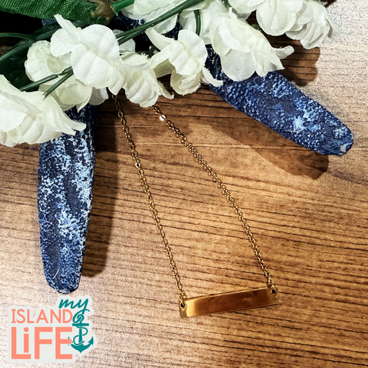Horizontal Bar Necklace | Personalized
