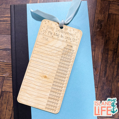 Reading Year Bookmark - Wooden Book Tracker (Double-sided)