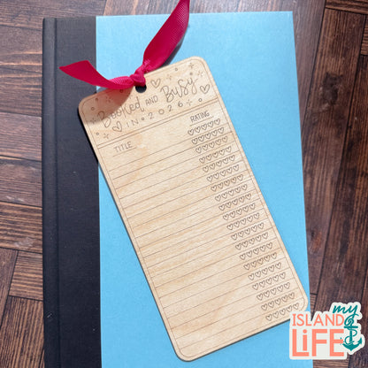 Reading Year Bookmark - Wooden Book Tracker (Double-sided)