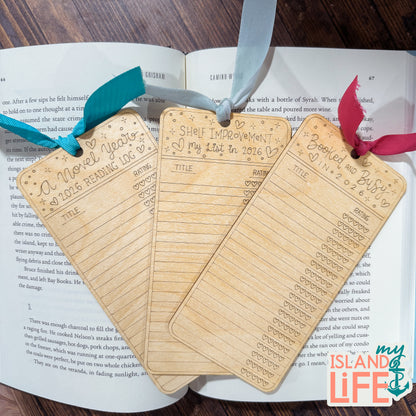 Reading Year Bookmark - Wooden Book Tracker (Double-sided)